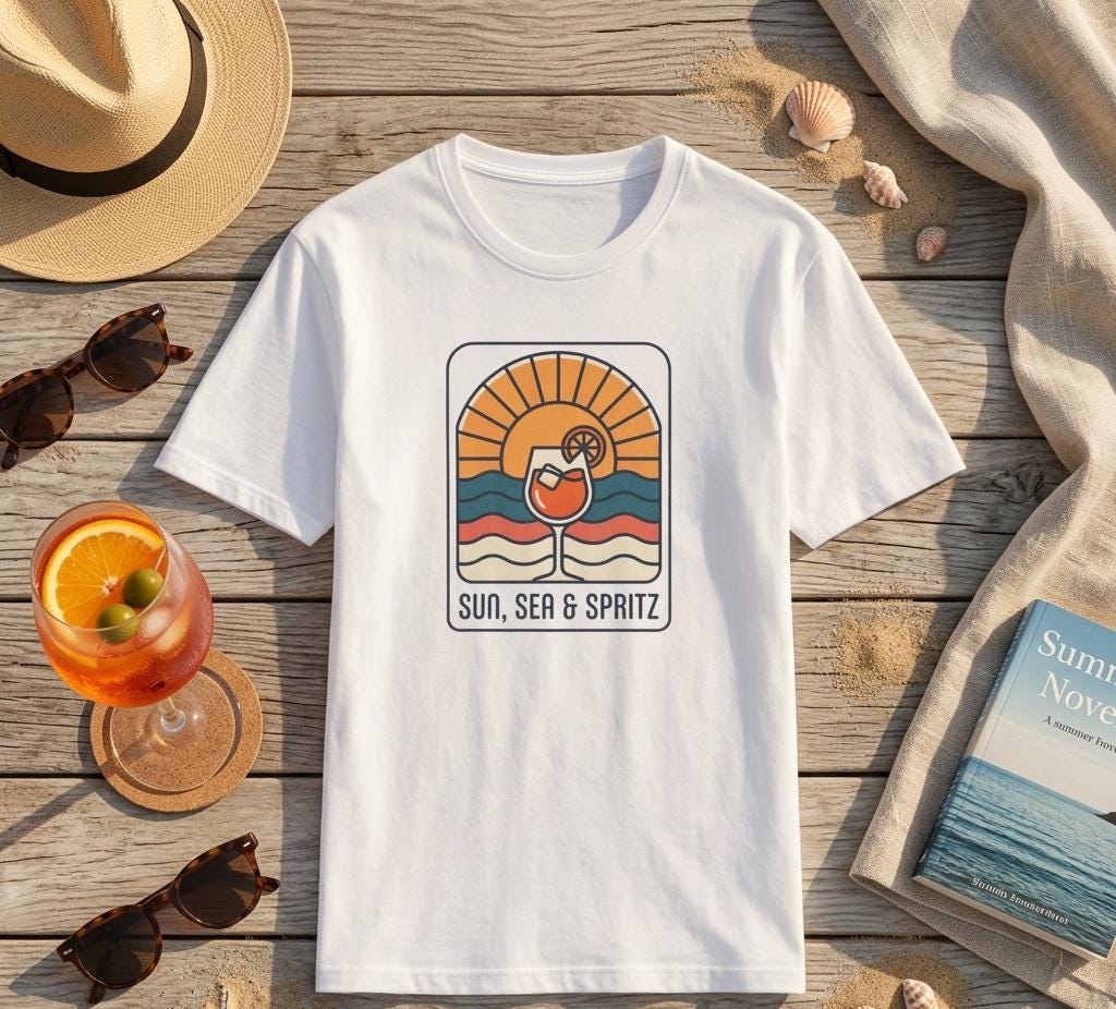 Summer moment branded Shirt| sun summer spritz lover, retro Aperitivo Graphic Tee, Summer Holiday Outfit, best gift ideas for friend