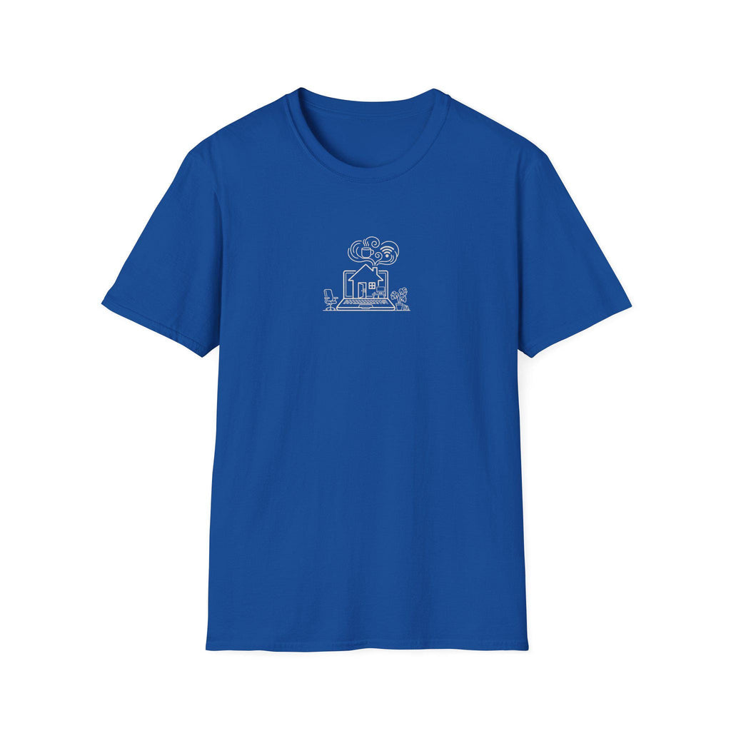Life home comfort branded T-Shirt, Graphic Tee, Gift for Fan and smart worker | Laptop Coffee Home Flowers Office Design -