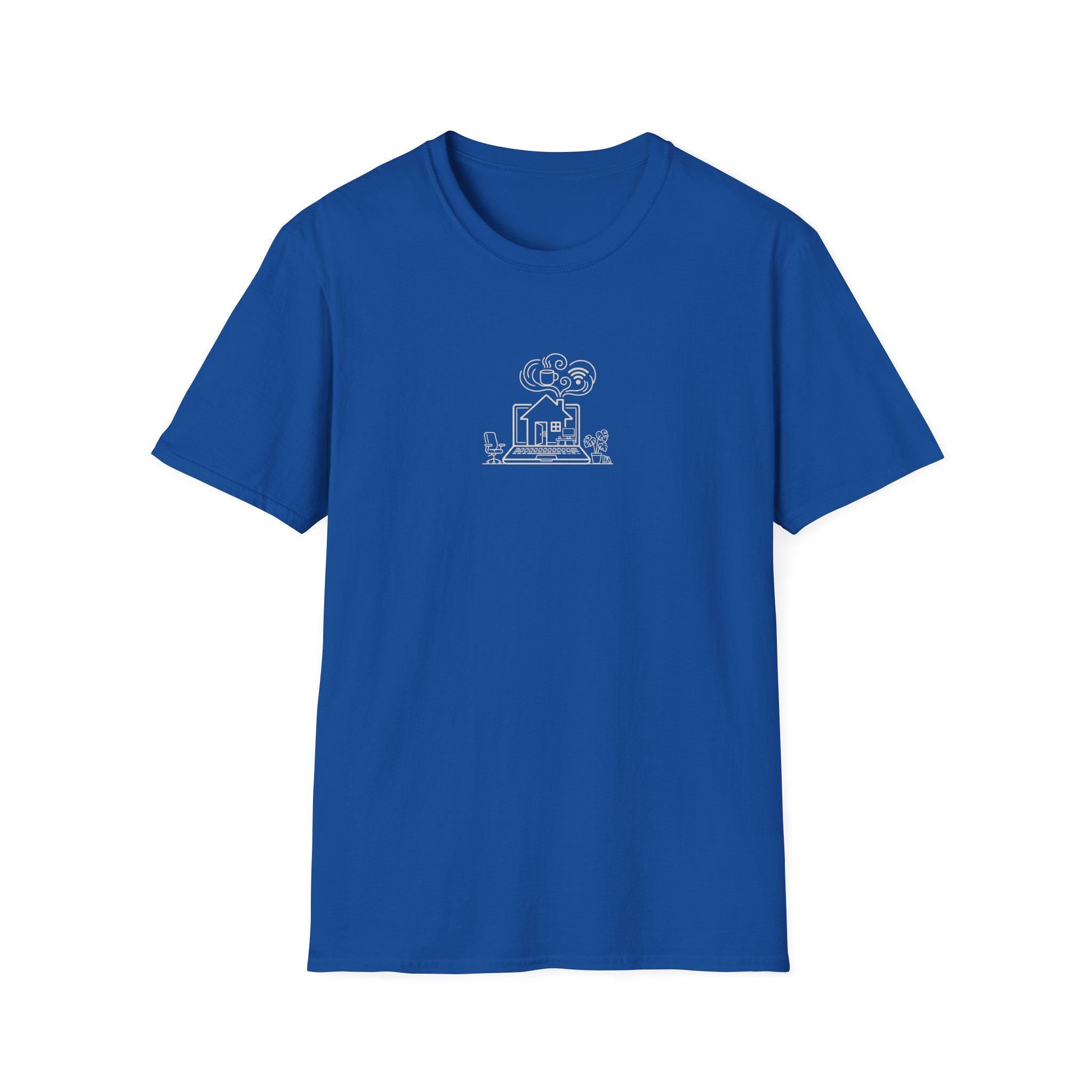 Life home comfort branded T-Shirt, Graphic Tee, Gift for Fan and smart worker | Laptop Coffee Home Flowers Office Design -