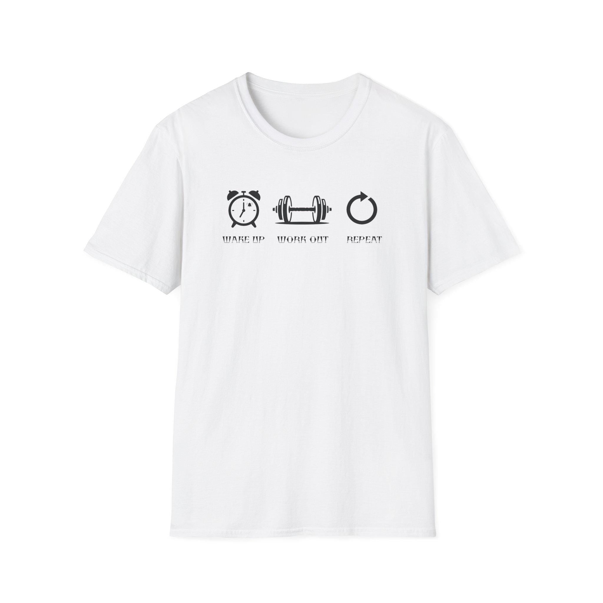 Casual workout comfort designer t-shirt- minimalist gym tee, fitness motivation gift, unisex athletic shirt, breathable cotton