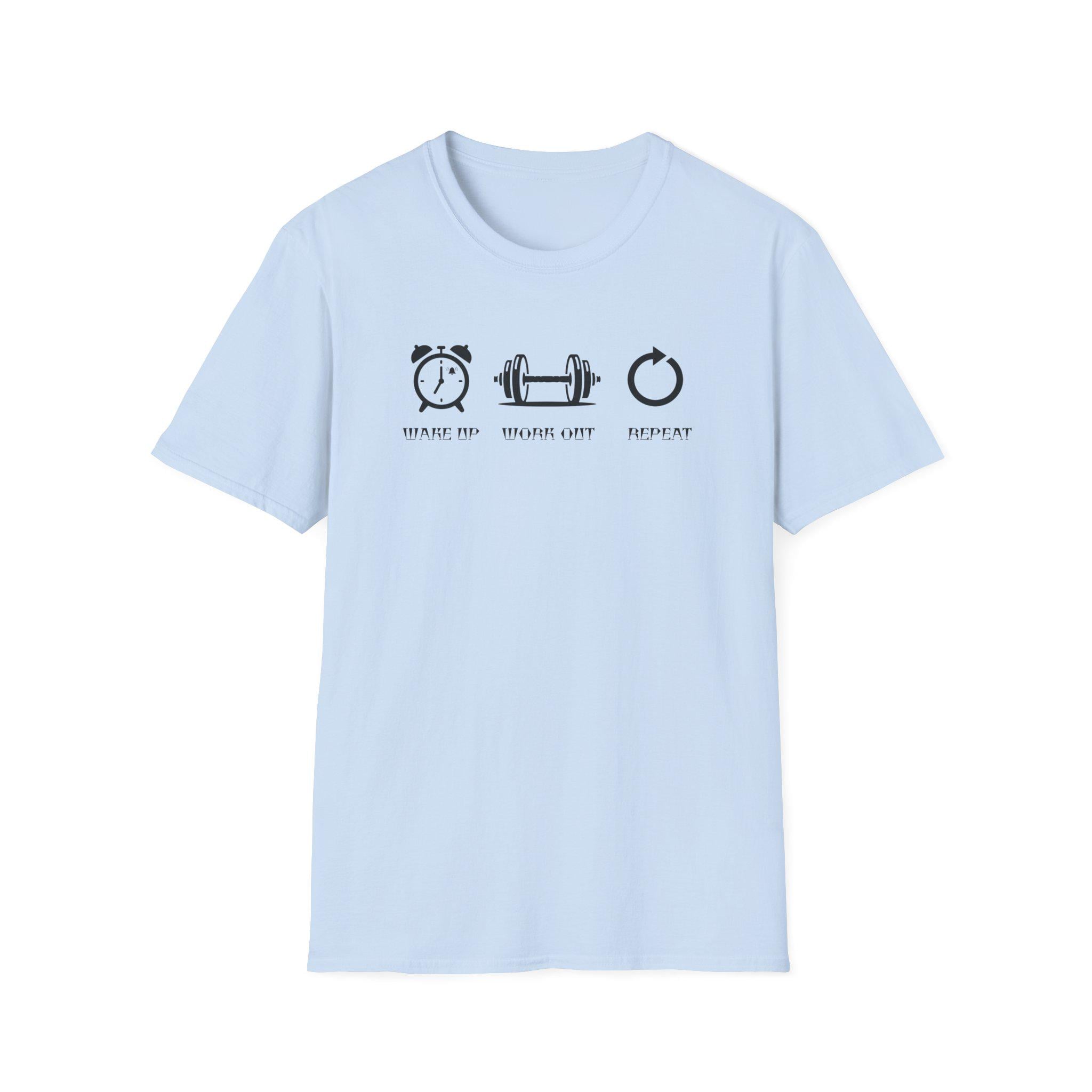 Casual workout comfort designer t-shirt- minimalist gym tee, fitness motivation gift, unisex athletic shirt, breathable cotton