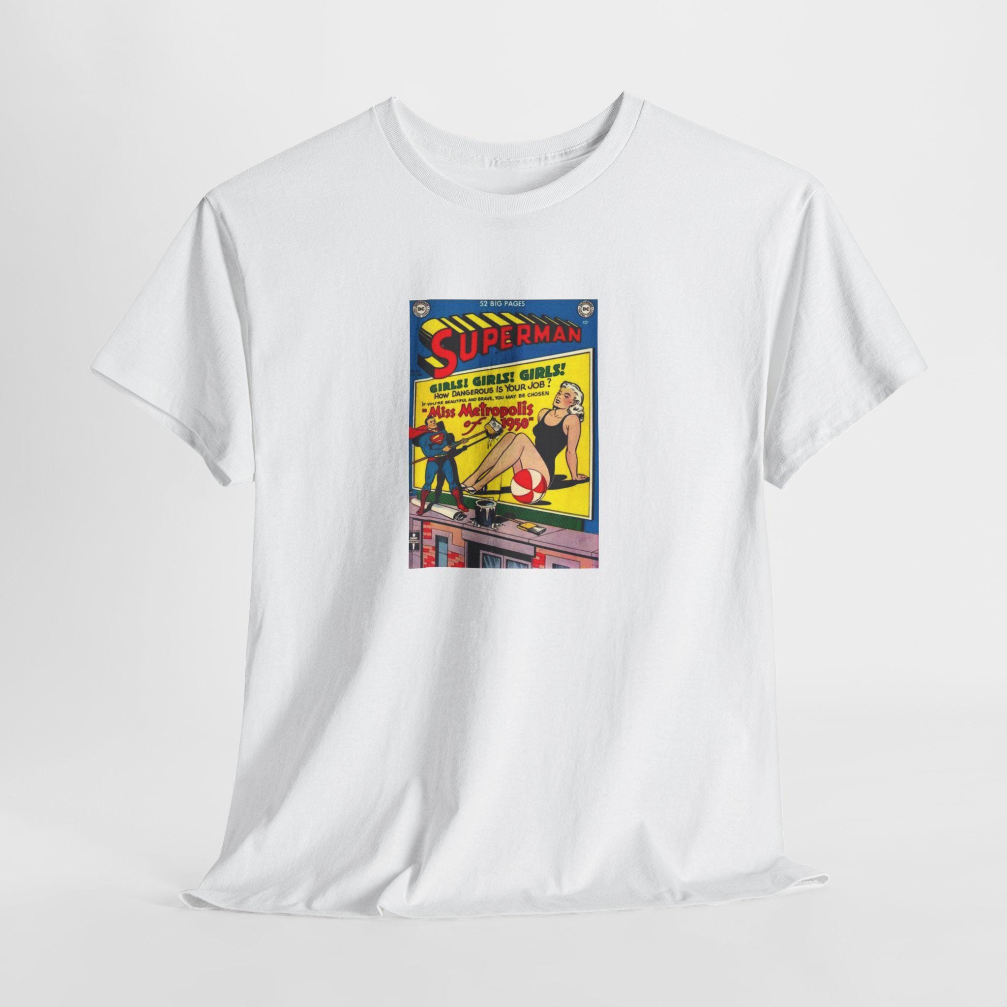 DC Comics shirts branded, Vintage Superman poster, unisex tshirt gift for dc comics fans, comic books fans tee