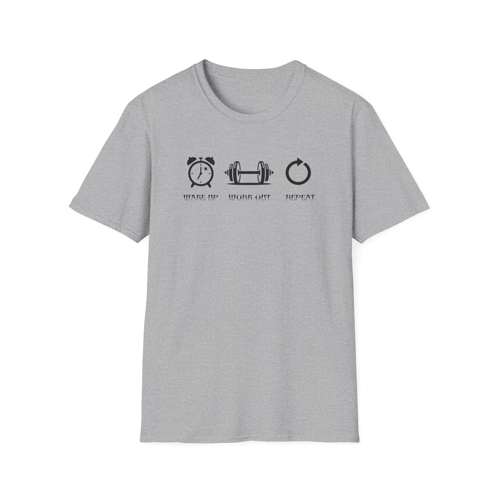 Casual workout comfort designer t-shirt- minimalist gym tee, fitness motivation gift, unisex athletic shirt, breathable cotton