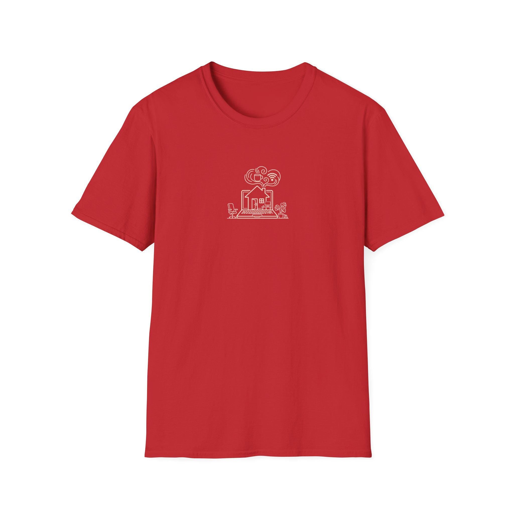 Life home comfort branded T-Shirt, Graphic Tee, Gift for Fan and smart worker | Laptop Coffee Home Flowers Office Design -
