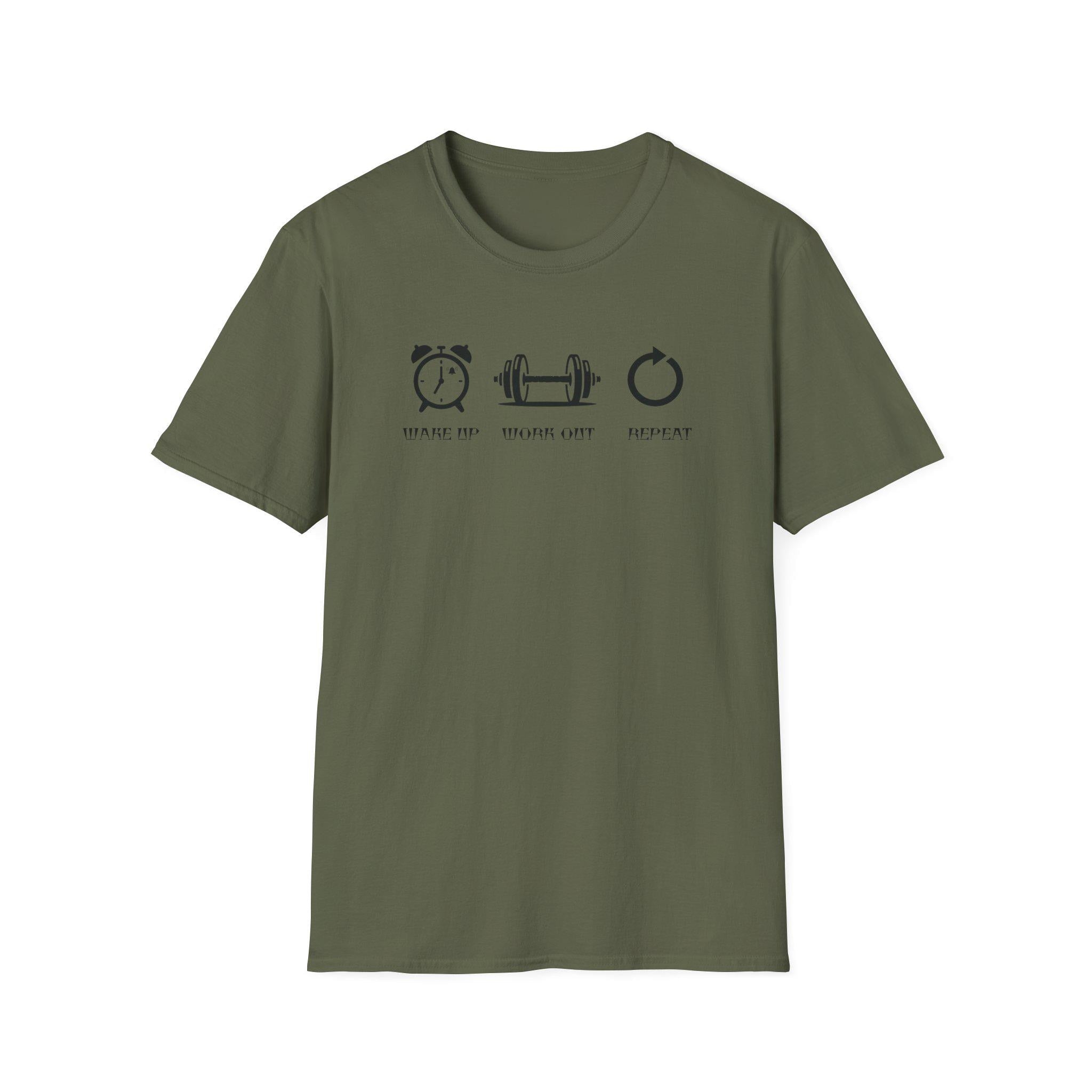Casual workout comfort designer t-shirt- minimalist gym tee, fitness motivation gift, unisex athletic shirt, breathable cotton