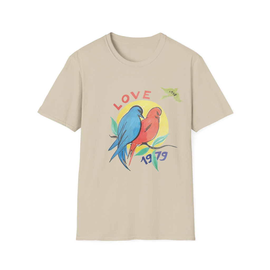 YvesLove 1978-79 designer tshirt for couples, nature aesthetic shirt, retro summer Tee, bird lover Shirt, Colorful Gift for unisex