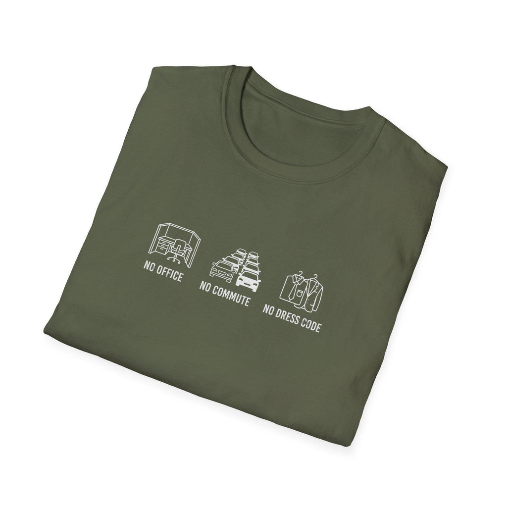 New home life Comfort branded T-Shirt, Graphic Tee, Gift for Fan and smart worker | No dress code Home Office Design -