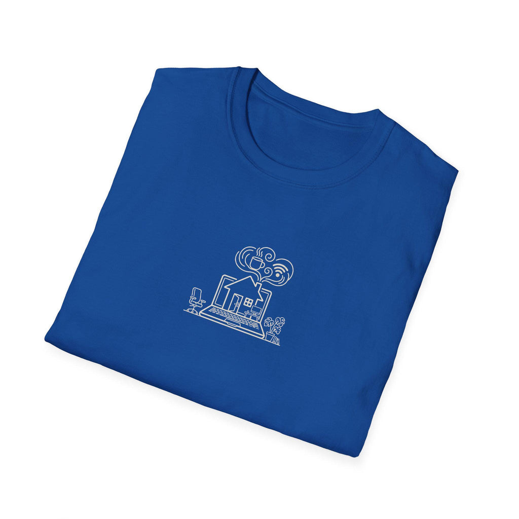 Life home comfort branded T-Shirt, Graphic Tee, Gift for Fan and smart worker | Laptop Coffee Home Flowers Office Design -