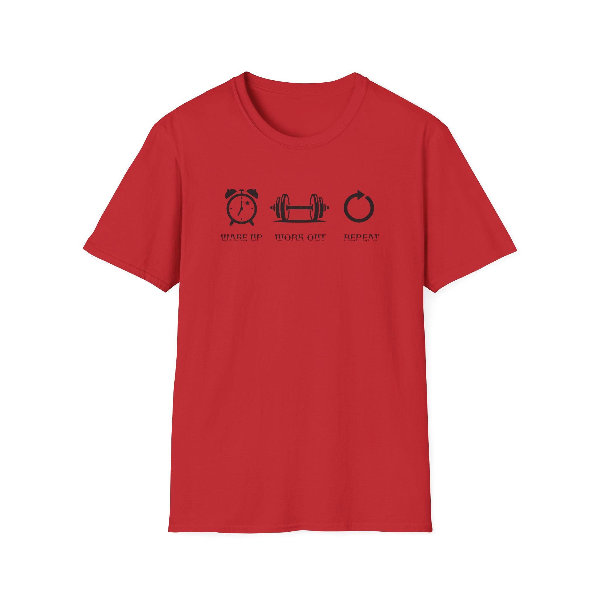 Casual workout comfort designer t-shirt- minimalist gym tee, fitness motivation gift, unisex athletic shirt, breathable cotton